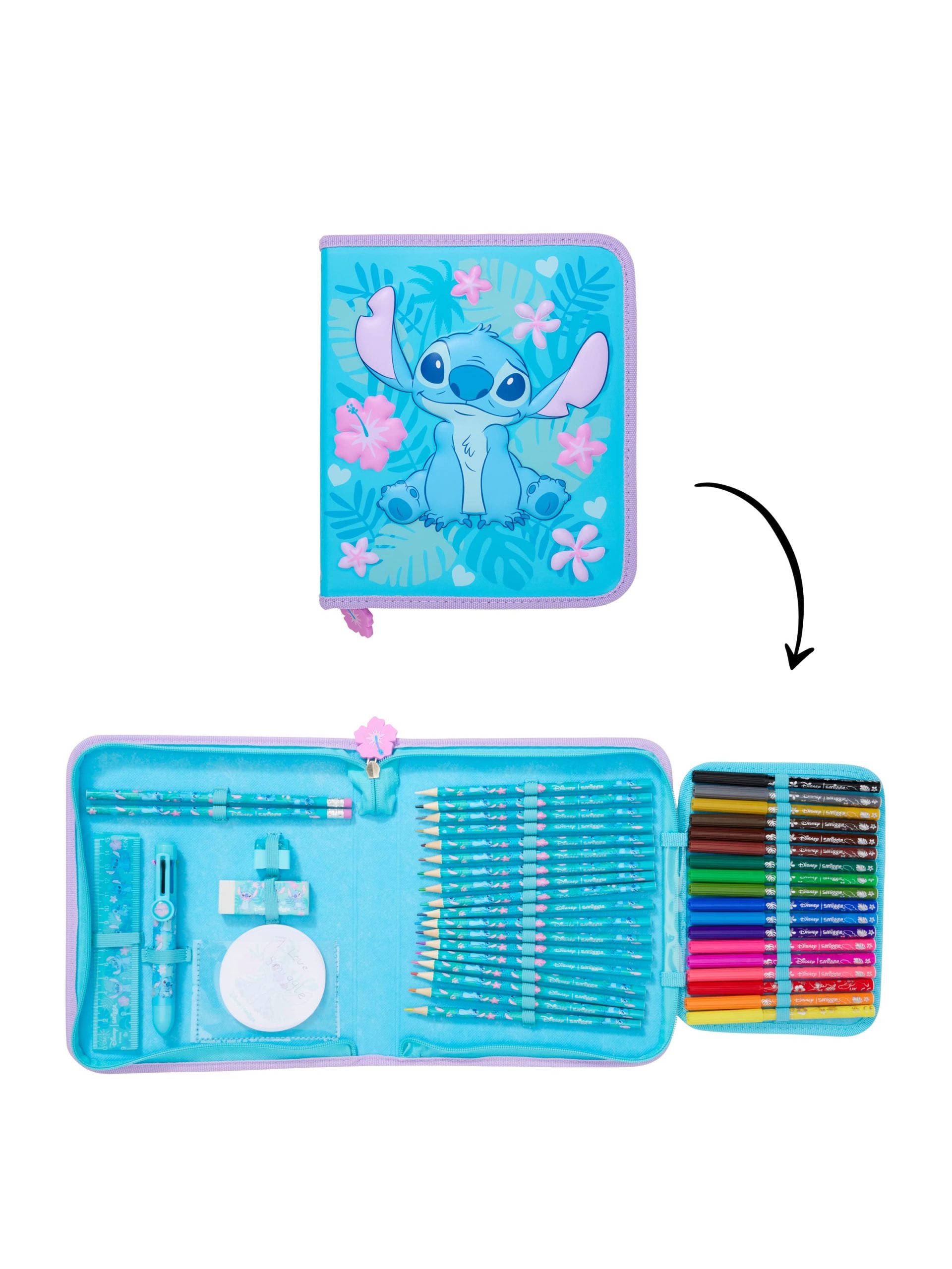 Smiggle - Stitch Schreibwaren Set und Federmäppchen
