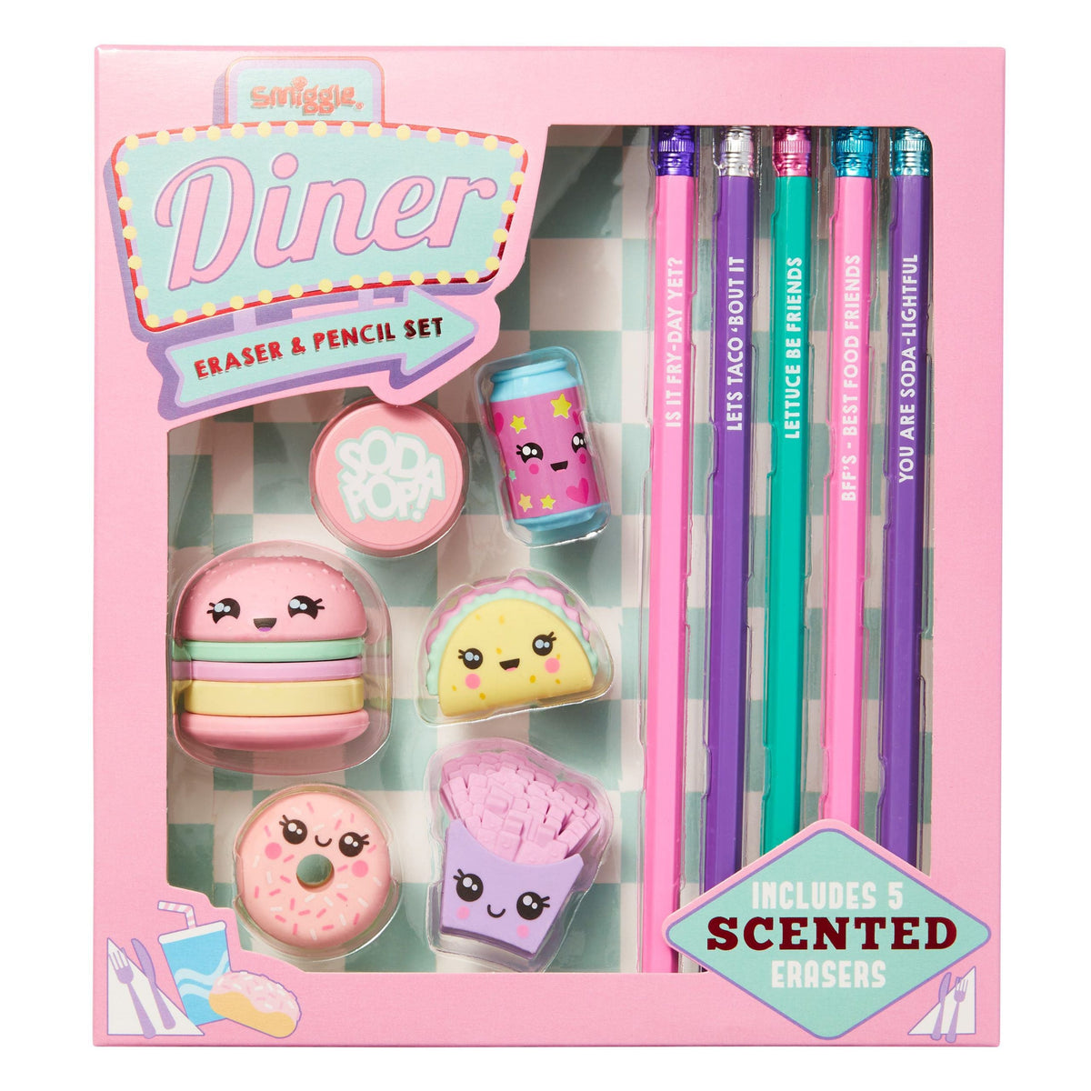 Smiggle – Set mit Radiergummi und Bleistift für süße Speisen