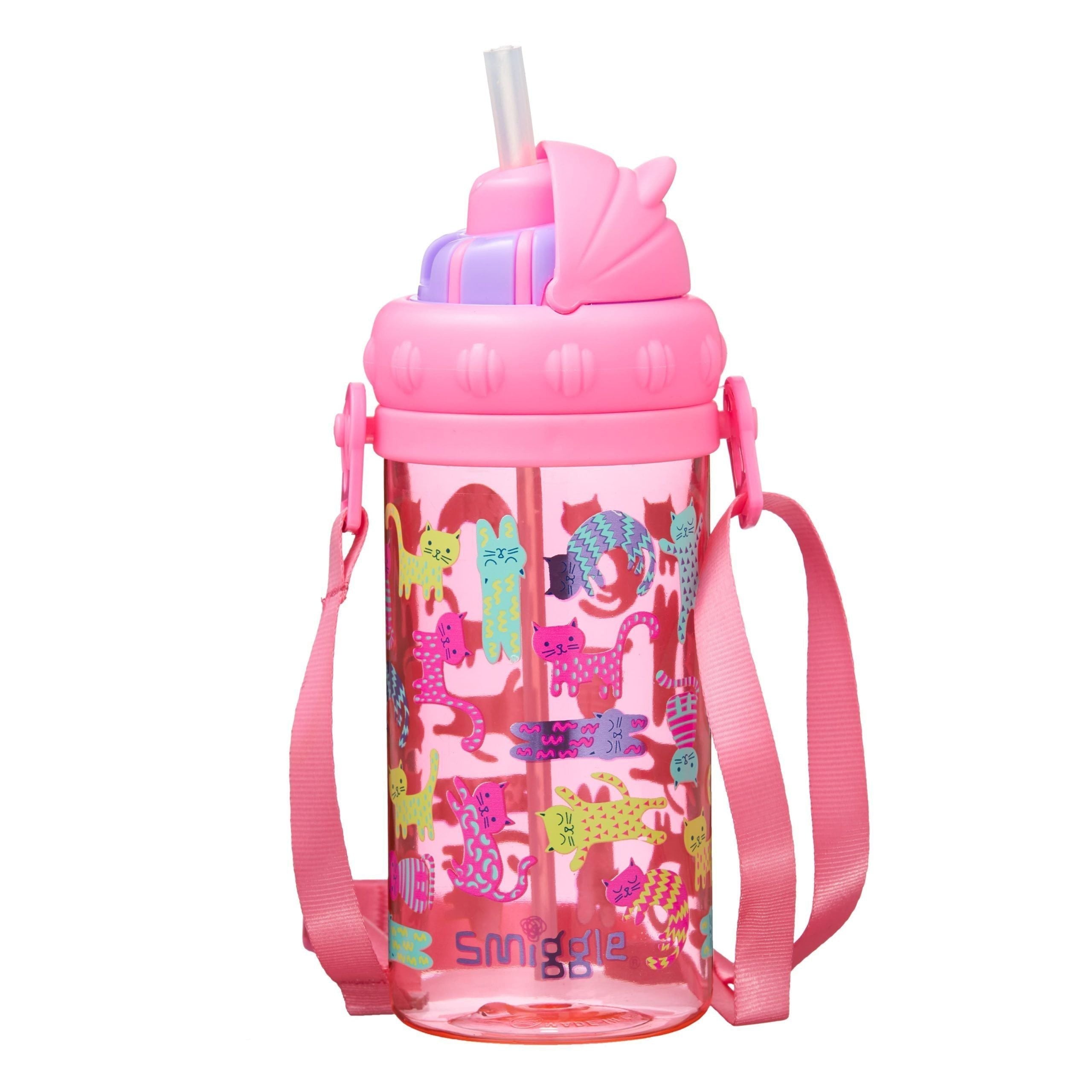 Smiggle - Topsy Teeny Tiny 400 ML Wasserflasche mit Strohhalm