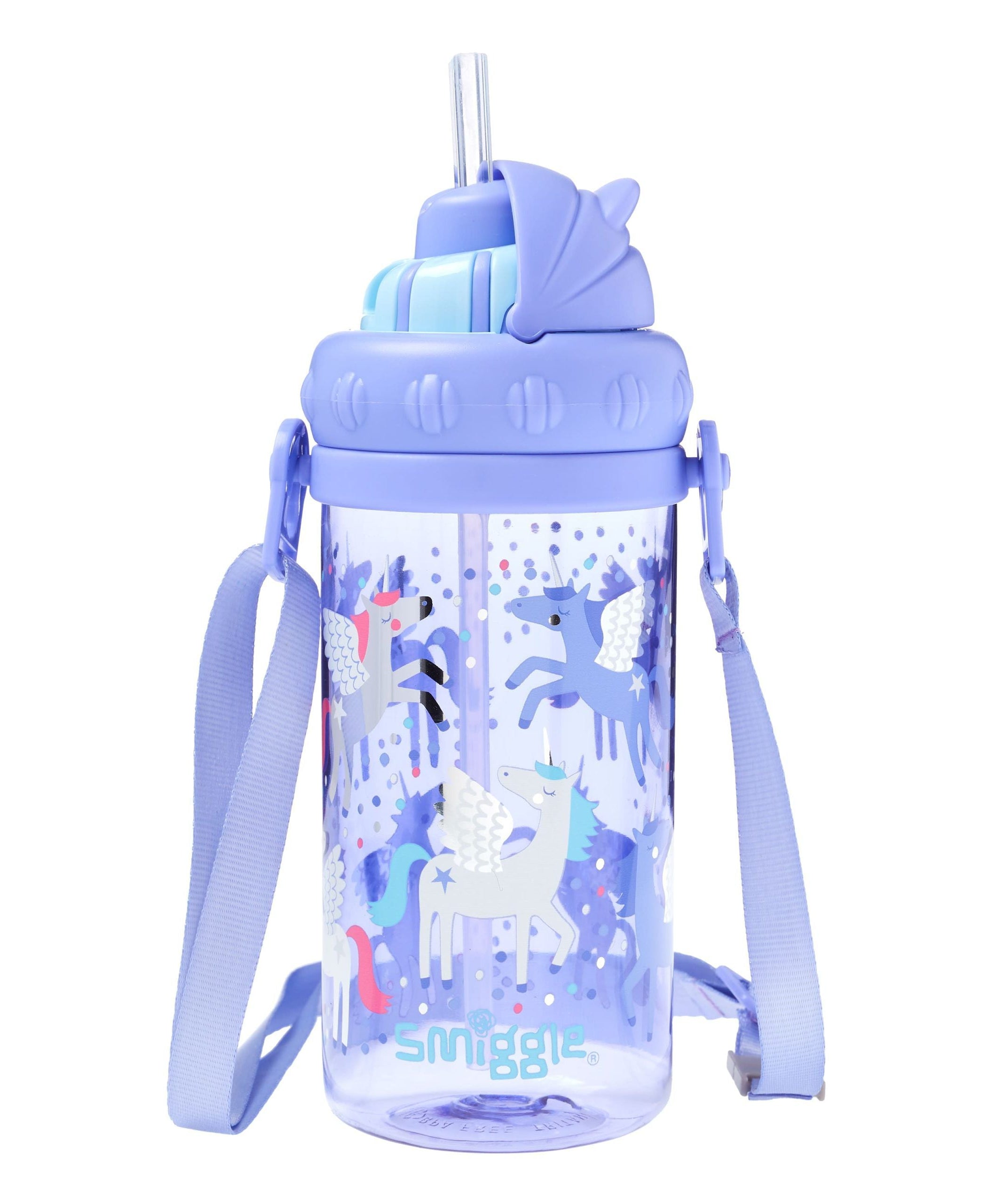 Smiggle - Auf- und Abhängiger Trinkhalm 400ML BPA-freie Trinkflasche