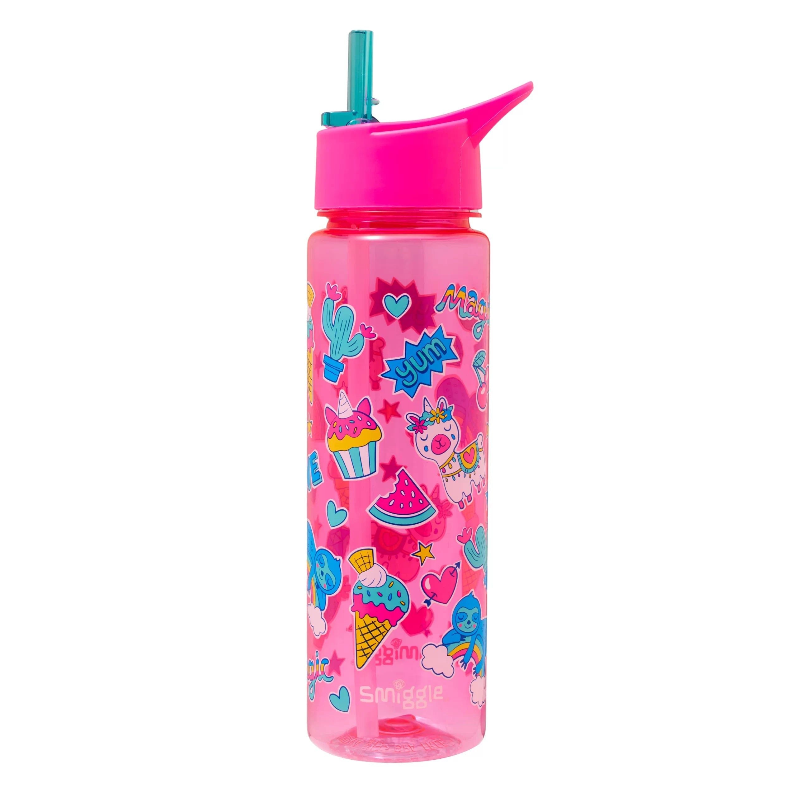 Smiggle - Vibin 750 ml BPA-freie Trinkflasche mit Strohhalm
