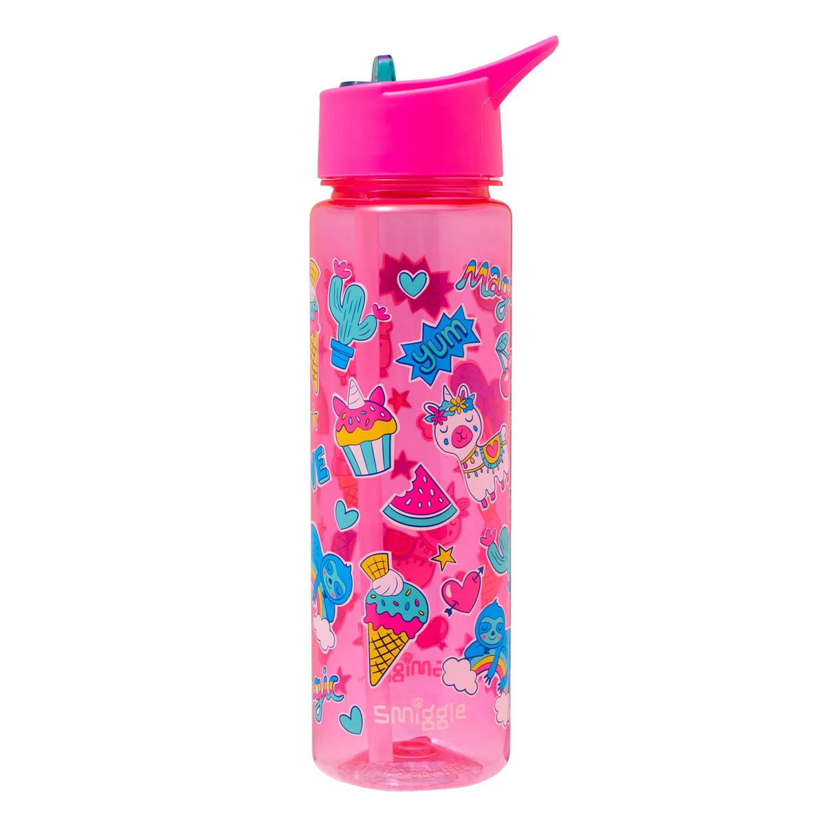 Smiggle - Vibin 750 ml BPA-freie Trinkflasche mit Strohhalm