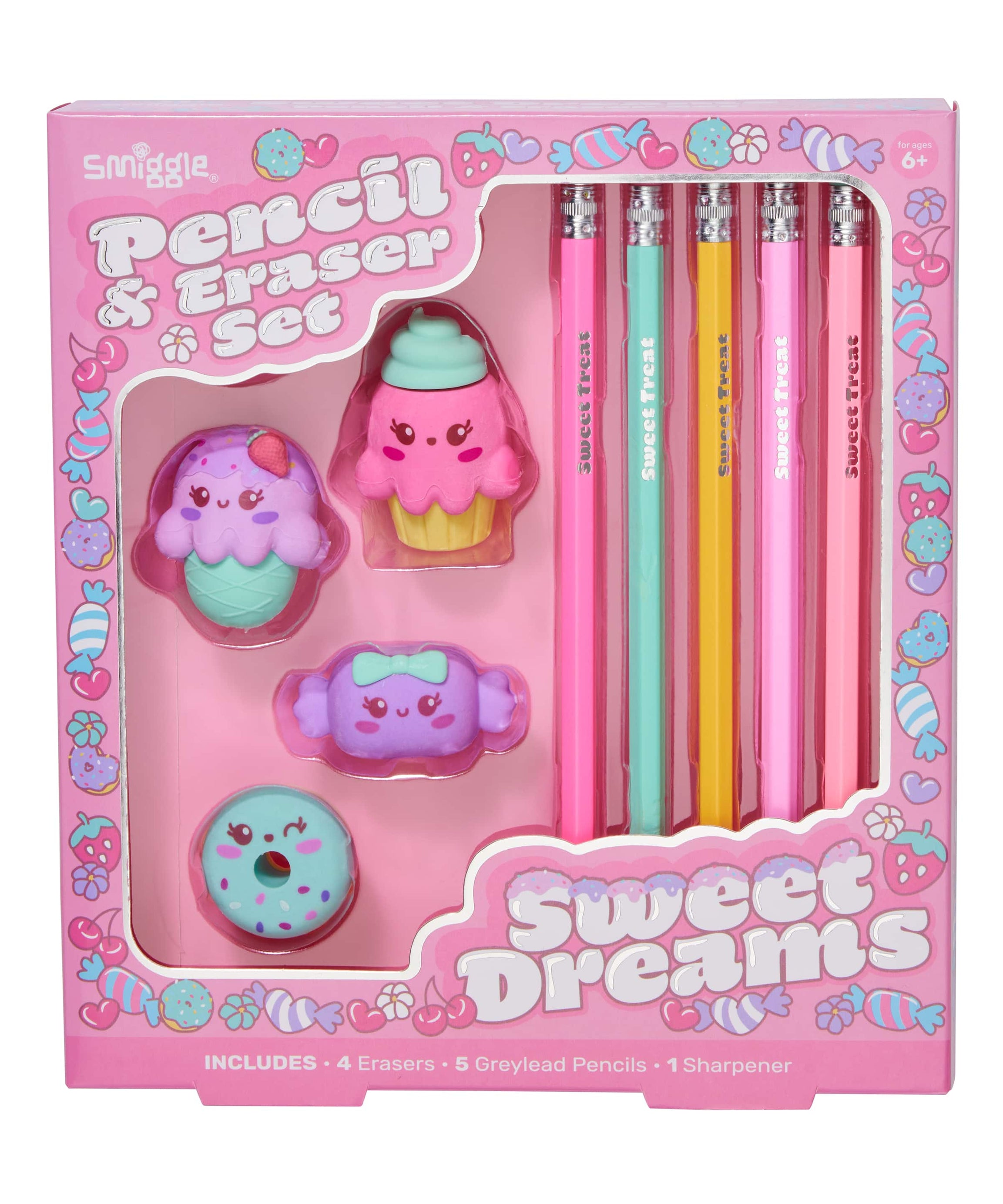 Smiggle - Vision Radiergummi Stiftetui Set