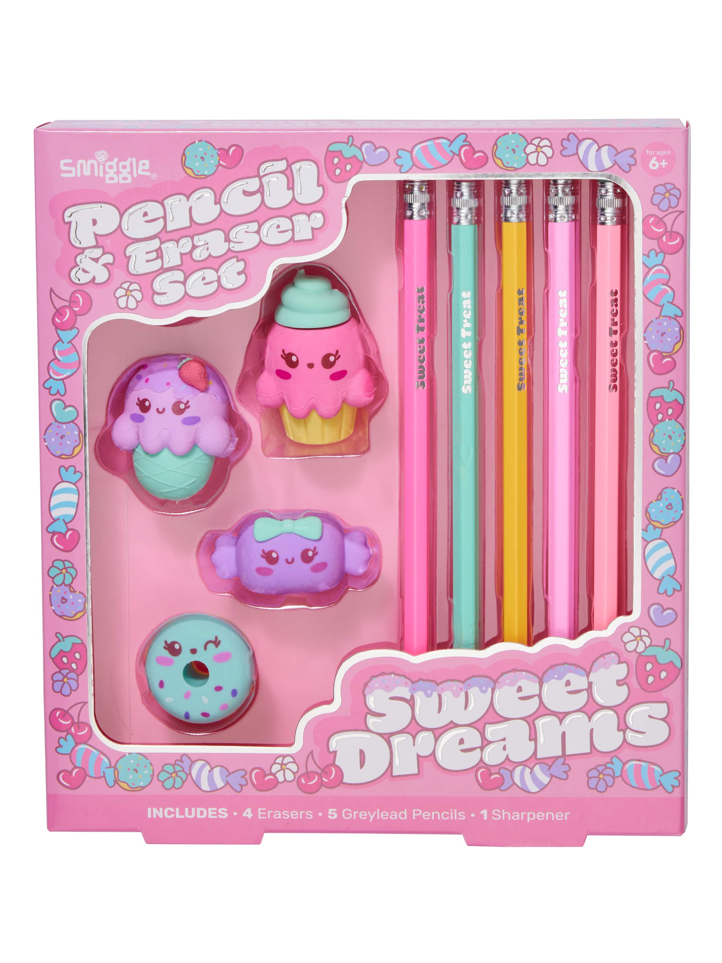 Smiggle - Vision Radiergummi Stiftetui Set
