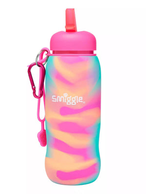 Smiggle – Vivid 630 ml Wasserflasche mit faltbarem Strohhalm 