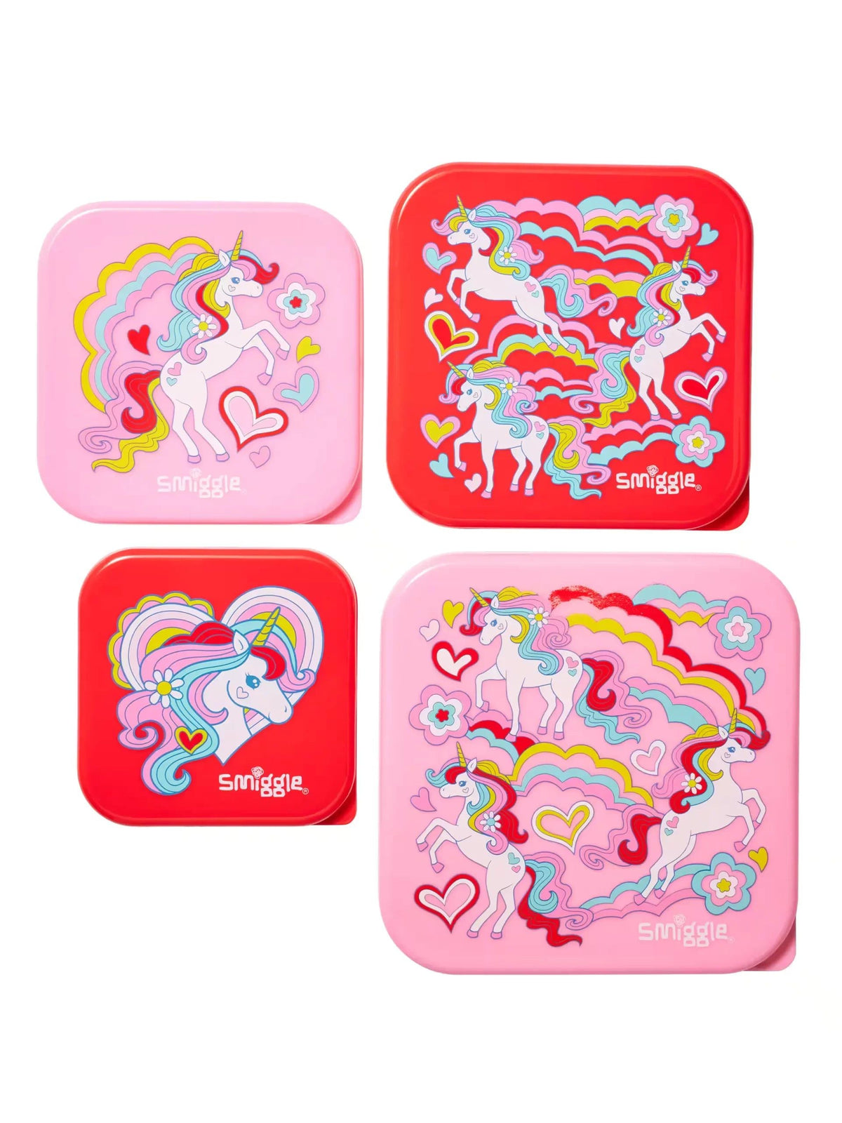 Smiggle - Wild Side 4-in-1 Ineinander stapelbare Essensbehälter