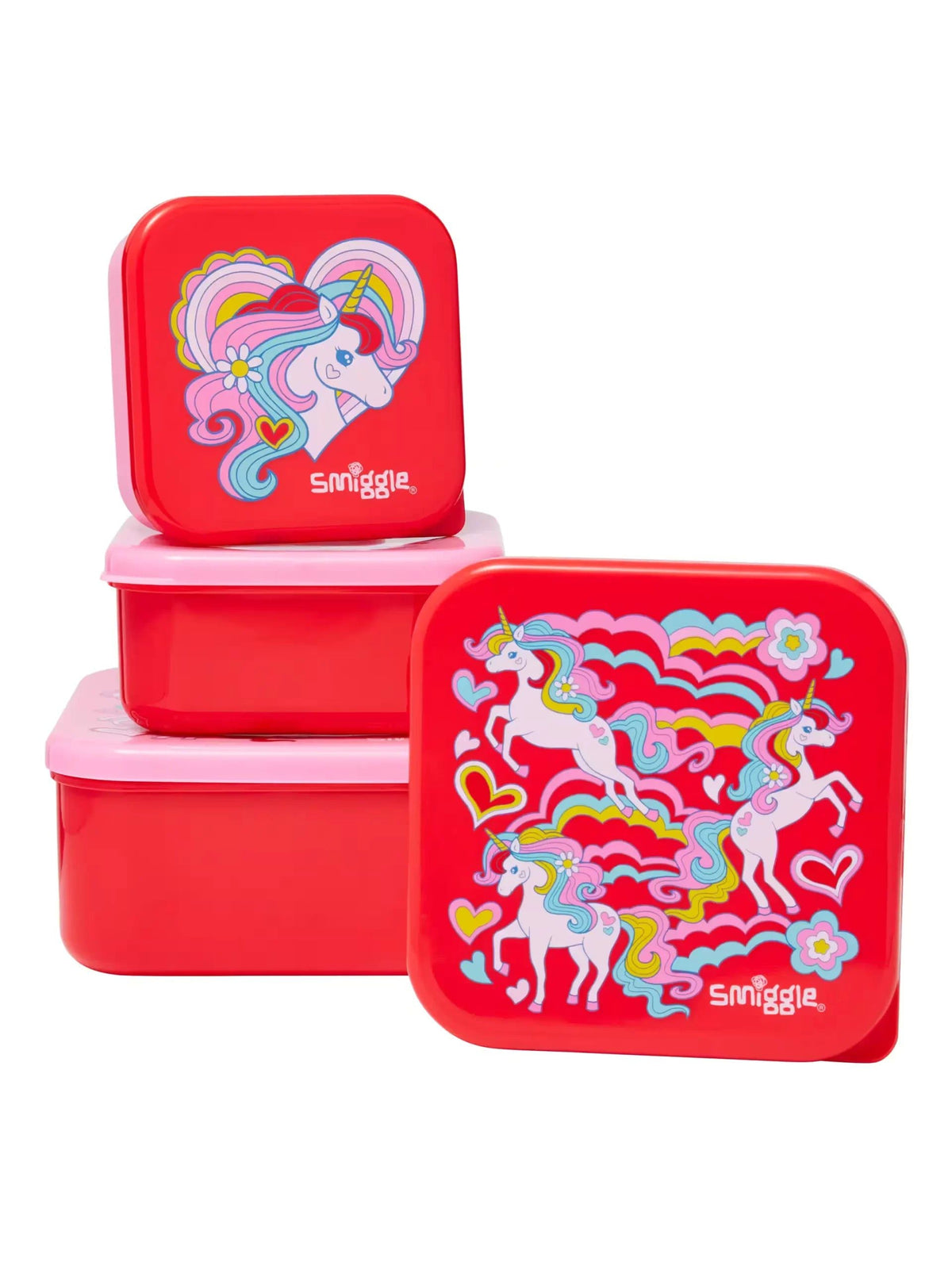 Smiggle - Wild Side 4-in-1 Ineinander stapelbare Essensbehälter