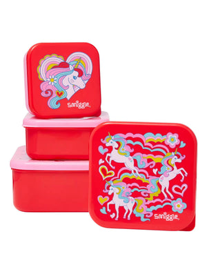 Smiggle - Wild Side 4-in-1 Ineinander stapelbare Essensbehälter