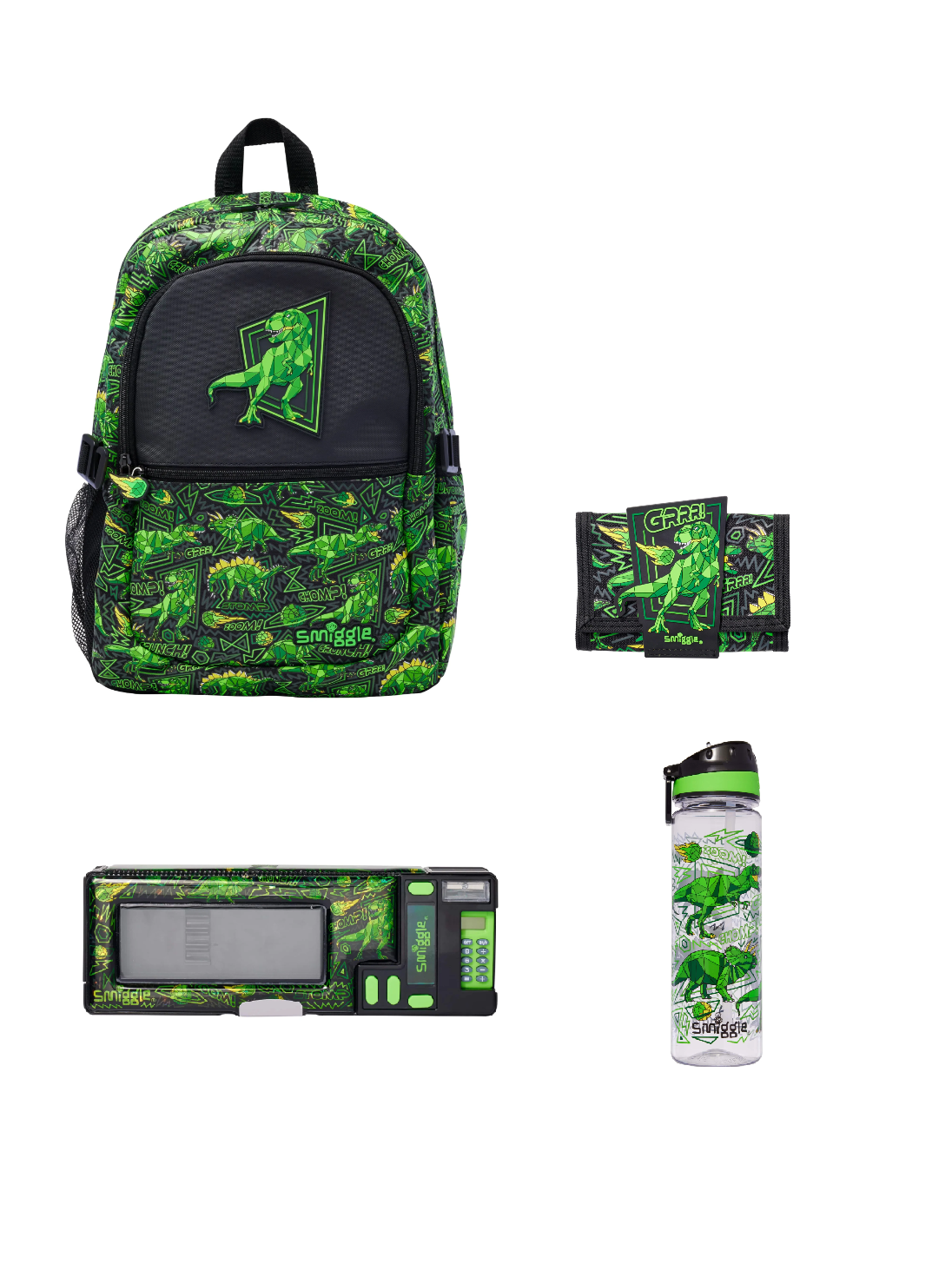 Smiggle - Wild Side 4-teiliges Schultaschen-Set