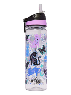 Smiggle – Wild Side 650 ml BPA-freie Wasserflasche mit Strohhalm 