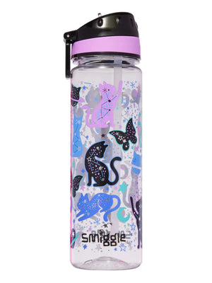 Smiggle – Wild Side 650 ml BPA-freie Wasserflasche mit Strohhalm 