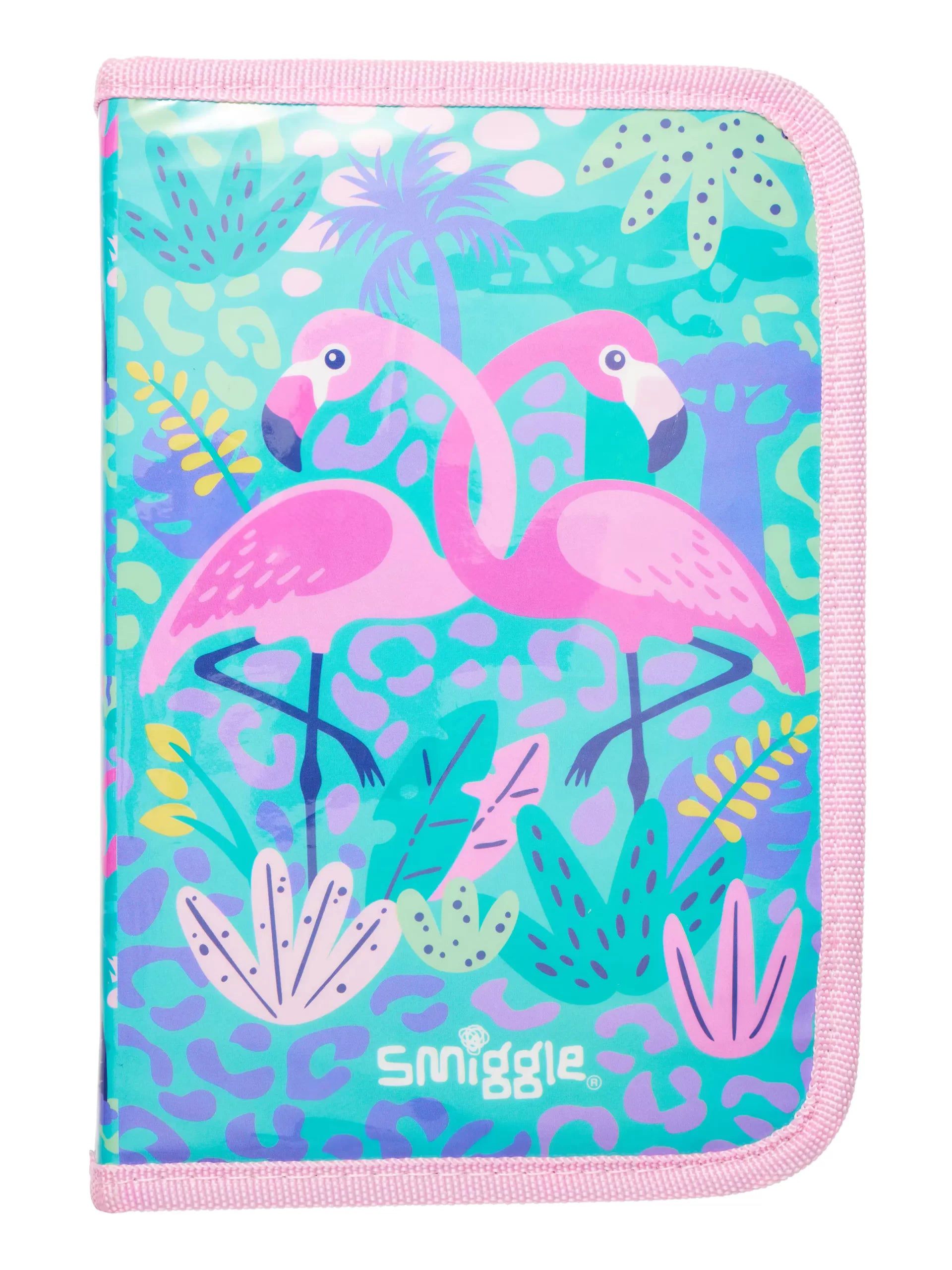 Smiggle – Wild Side Flamingo Federmäppchen und Schreibwaren-Set