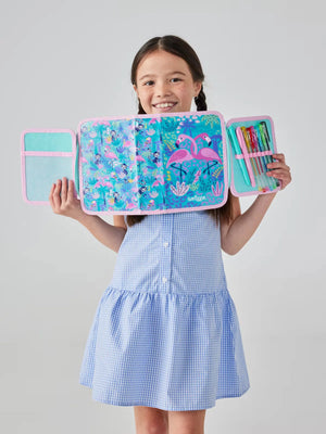 Smiggle – Wild Side Flamingo Federmäppchen und Schreibwaren-Set