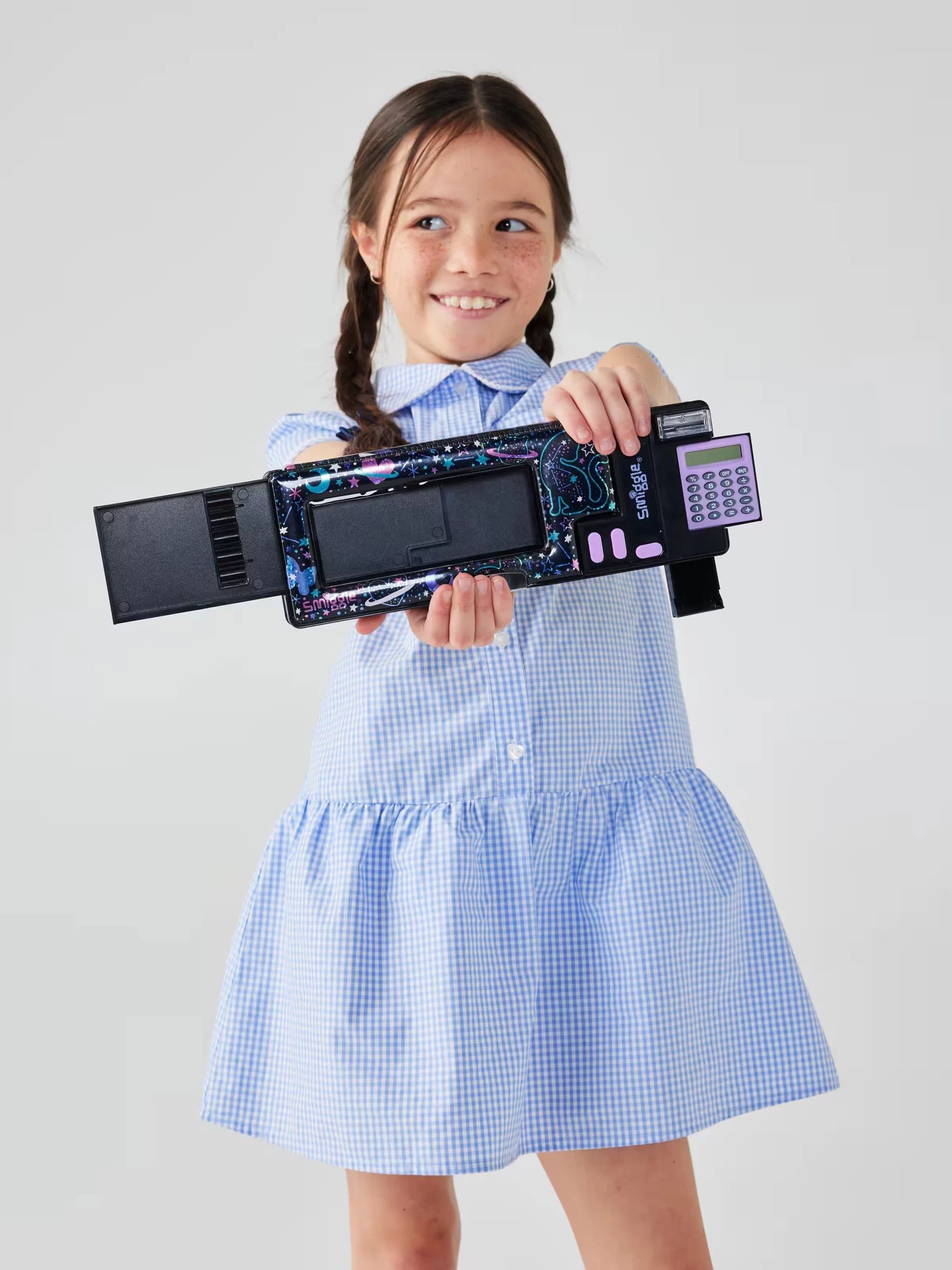 Smiggle – Automatisches Federmäppchen Poput mit Wild-Side-Rechner