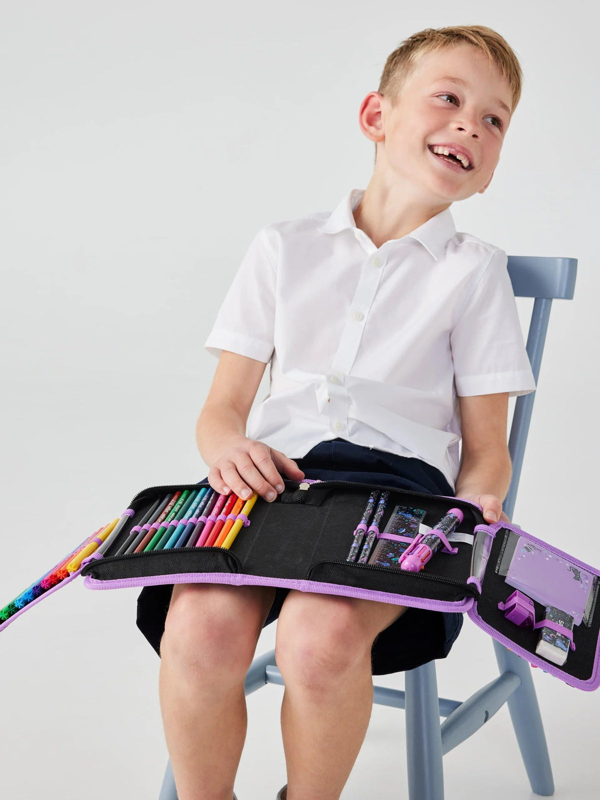 Smiggle – Wild Side Einhorn-Federmäppchen und Schreibwaren-Set