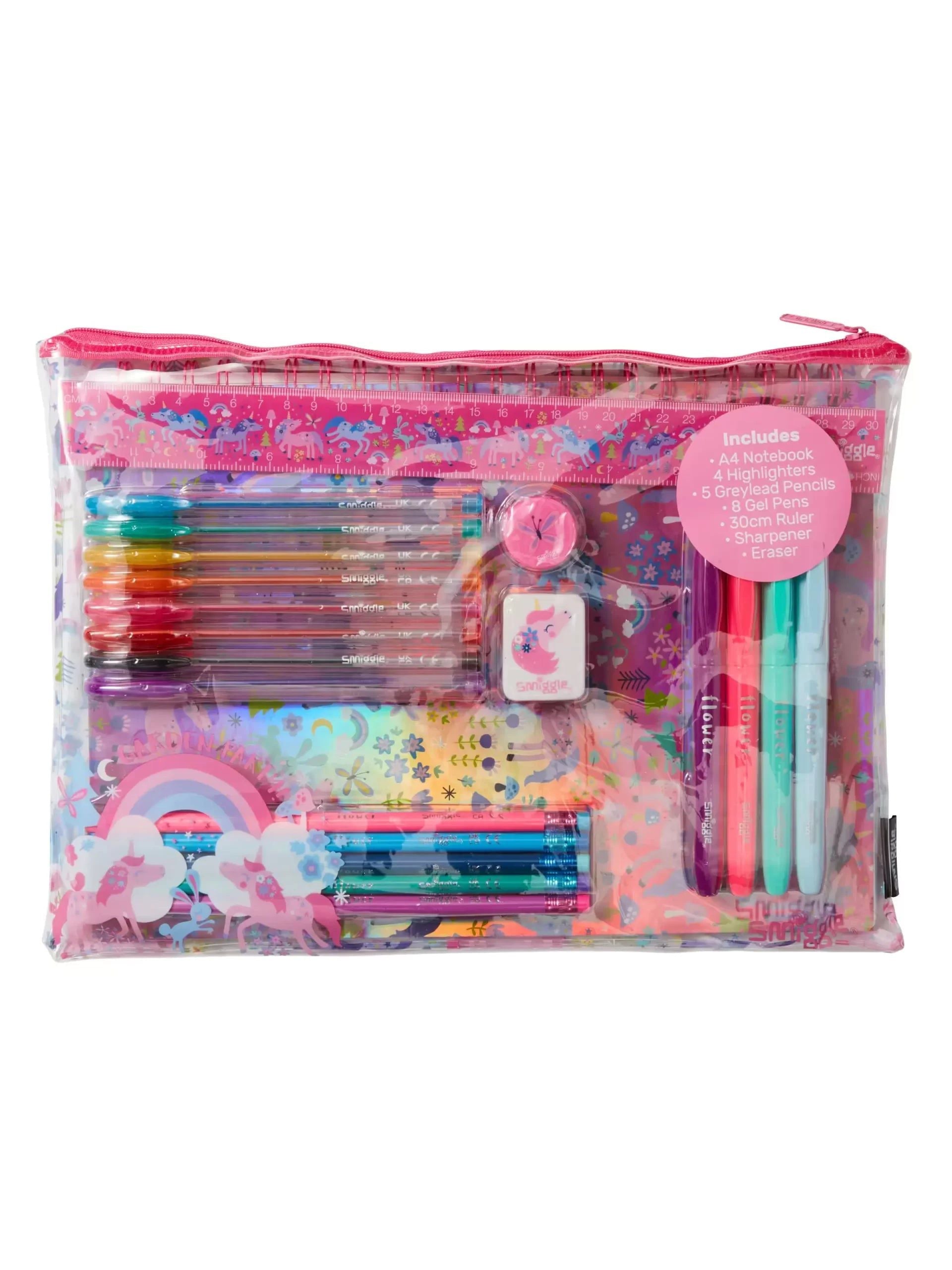 Smiggle – Wish A4-Notizbuch und Briefpapier-Set