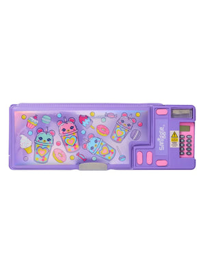 Smiggle – Wonder World Sweet Snacks Pop Out automatisches Federmäppchen mit Taschenrechner