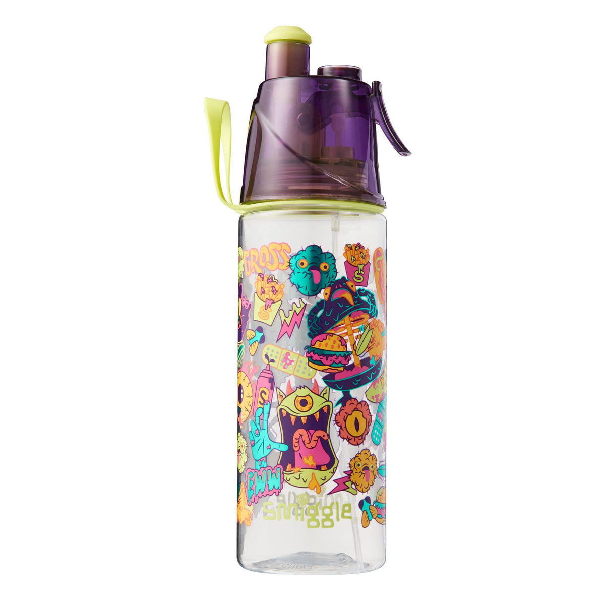 Smiggle – Ziggy Spritz 560 ml BPA-freier automatischer Trinker mit Wasserspray