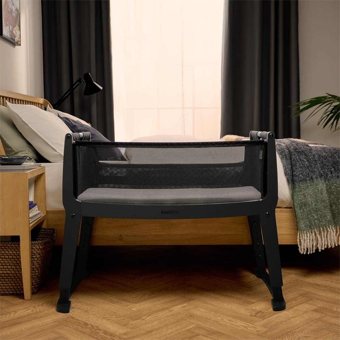 Snuz SnuzPod Studio Bedside Crib - Brooklyn Graphite-Bedside Cribs-Brooklyn Graphite- | Natural Baby Shower
