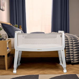 Snuz SnuzPod Studio Bedside Crib - Paris White-Bedside Cribs-Paris White- | Natural Baby Shower