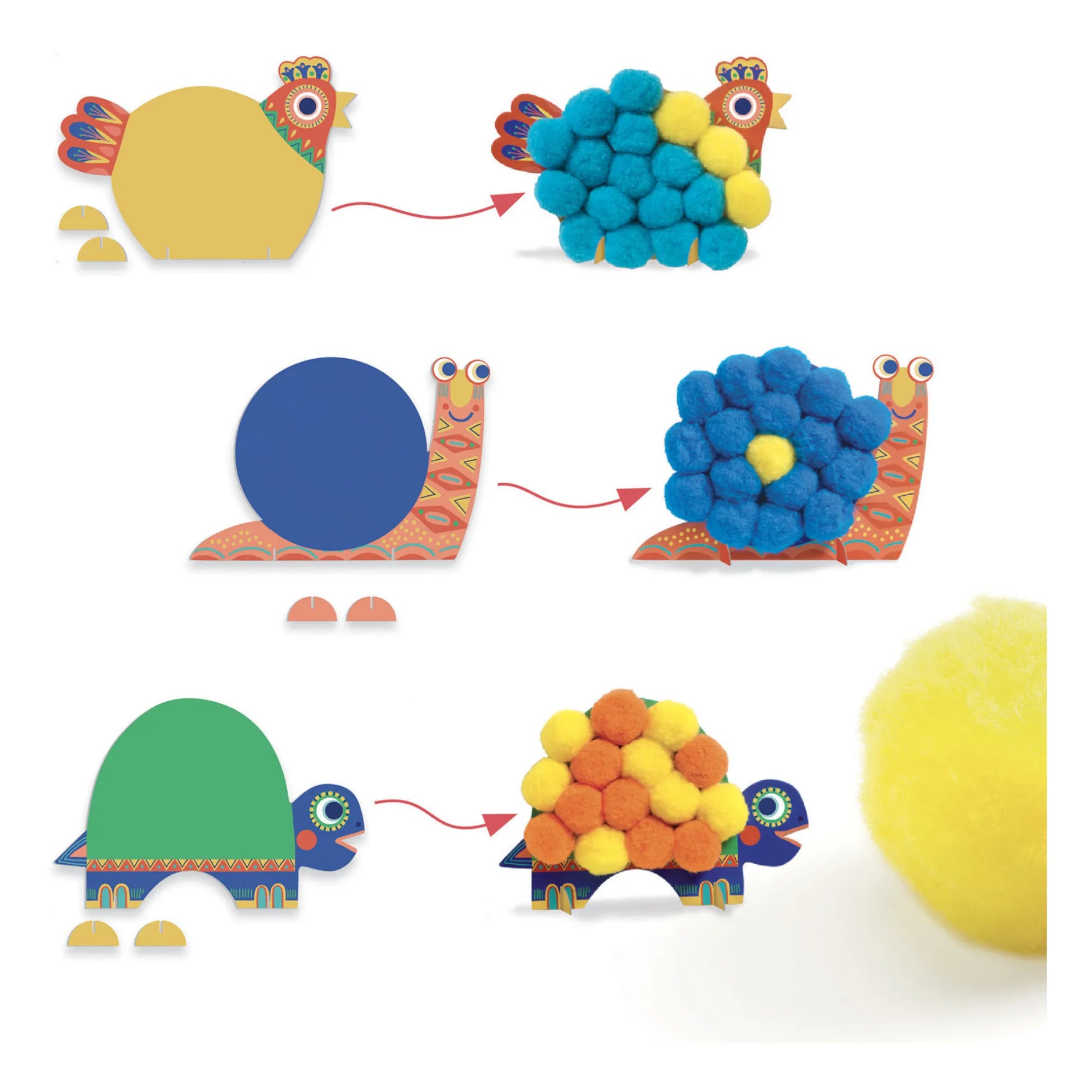 Djeco - Tier-Softcollage-Set