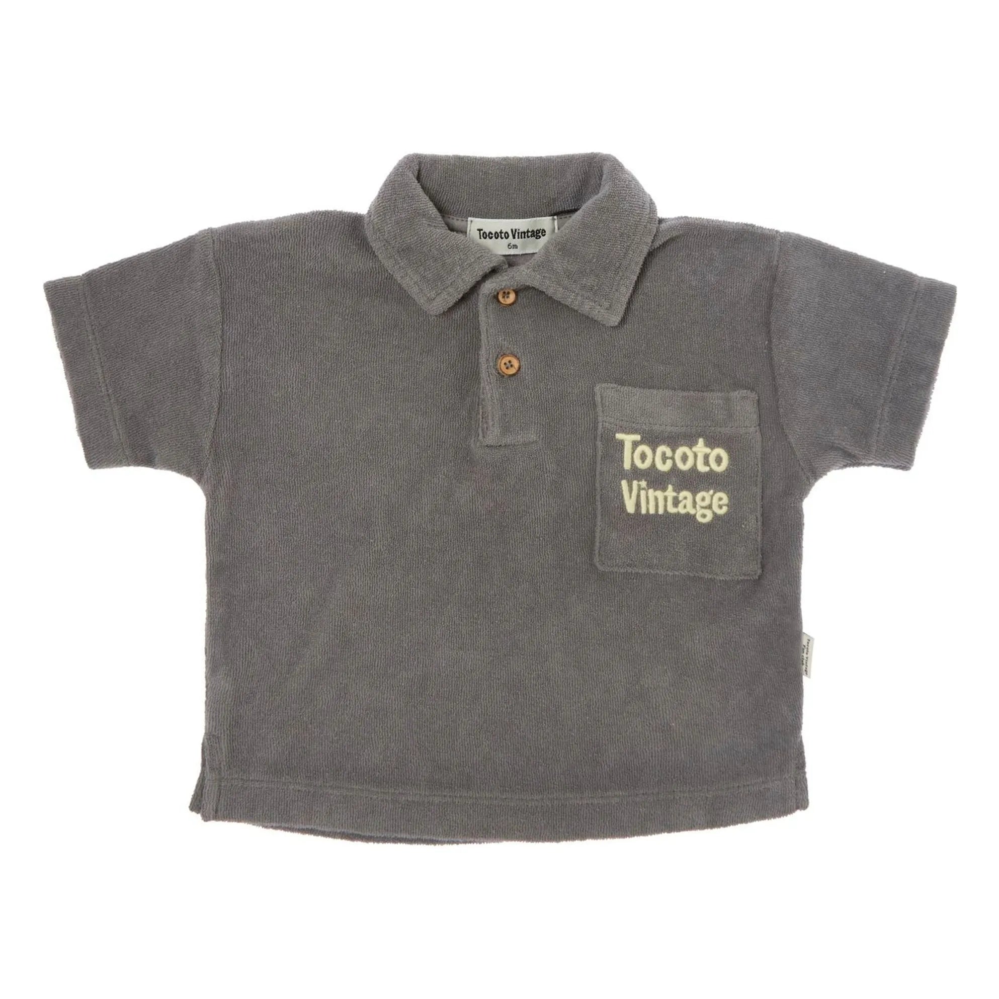 Tocoto Vintage - Frottee-T-Shirt | Anthrazit