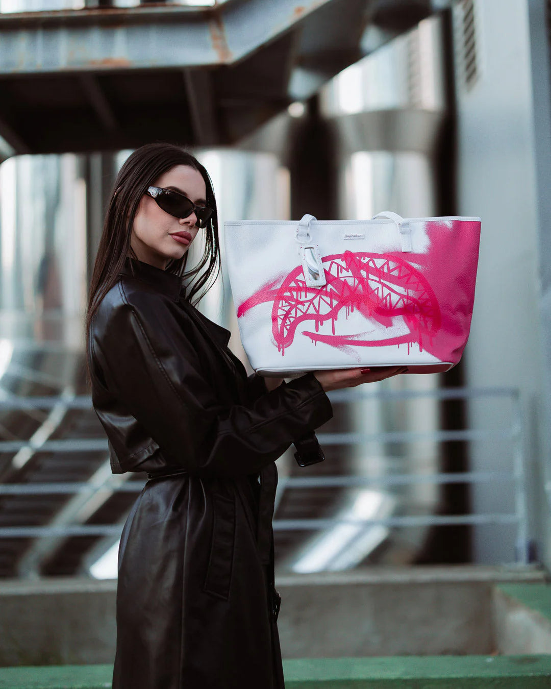 Sprayground - Storm Pembe Beyaz Tote Omuz Çantası