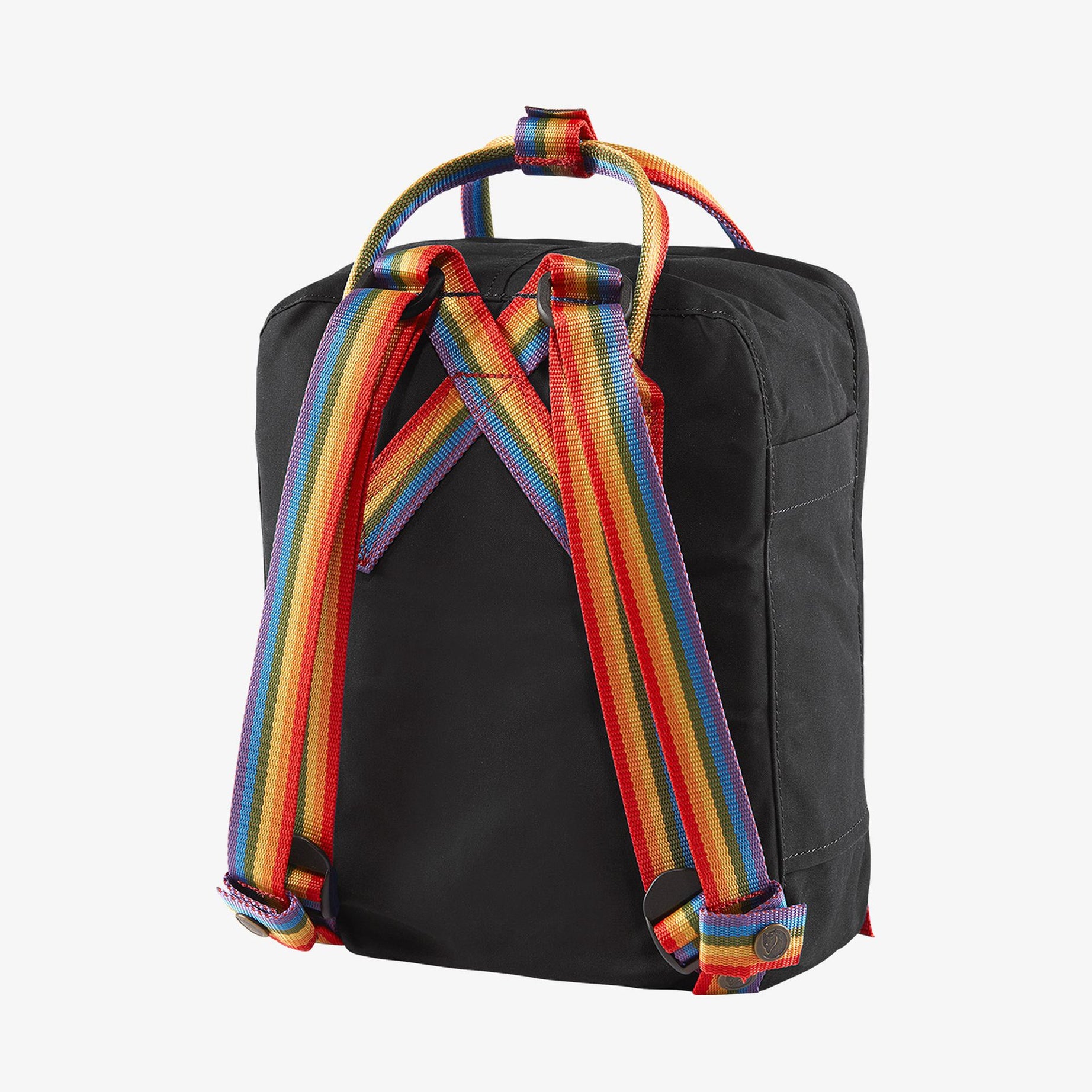 Fjällräven Kånken - Regenbogen Mini Unisex Schwarzer Rucksack