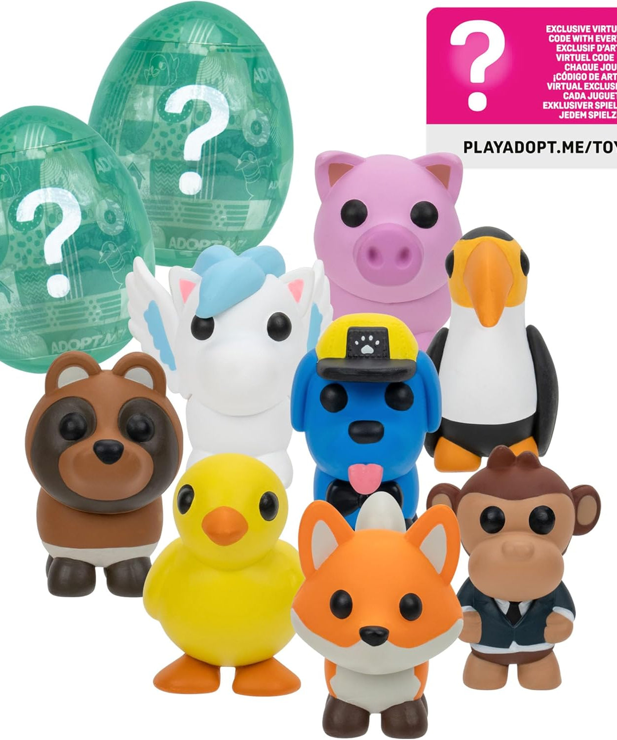 Squishmallows - Adopt Me! 2. Serie 10er Set Geheimnisvolle Haustier-Spielzeugfiguren