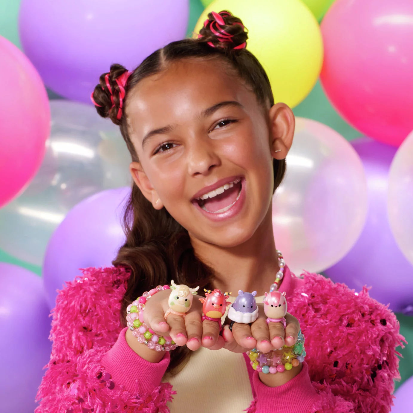 Squishmallows - Squish-a-longs 14 Figuren + Ring Set + 4 Zubehör Sonderedition Spielzeug