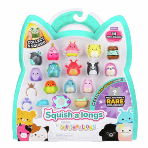 Squishmallows - Squish-a-longs 14 Figuren + Ring-Set + 4 Accessoires Sonderedition Spielzeug