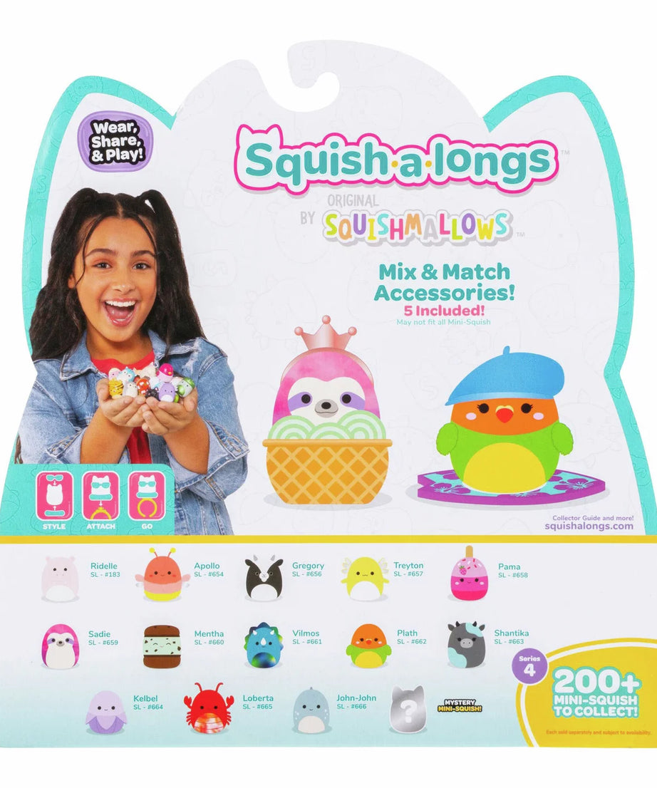 Squishmallows - Squish-a-longs 14 Figuren + Ring Set + 4 Zubehör Sonderedition Spielzeug