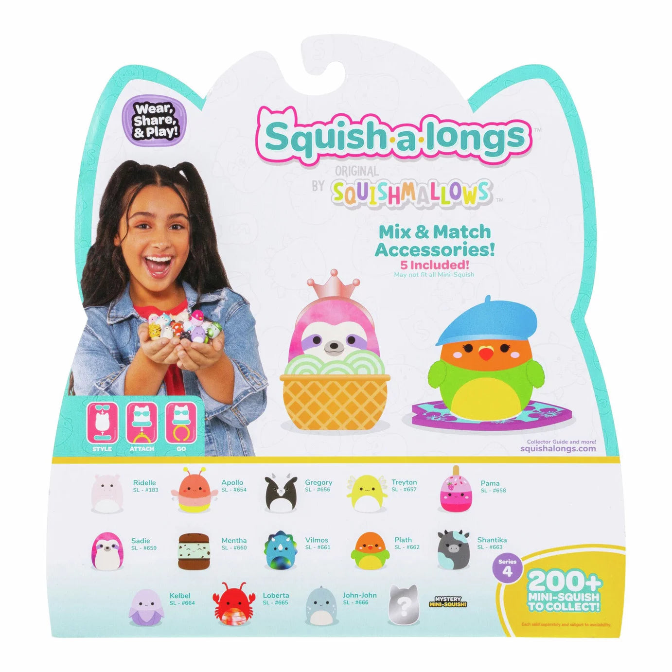 Squishmallows - Squish-a-longs 14 Figuren + Ring Set + 4 Zubehör Sonderedition Spielzeug