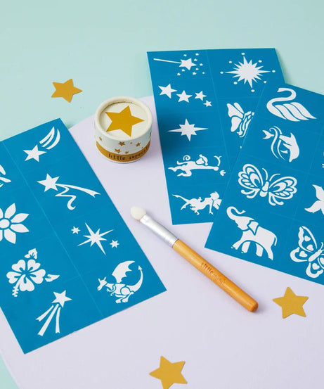 Little Stardust - Çocuk Yüz ve Vücut Makyaj Şablonu-Dinossi