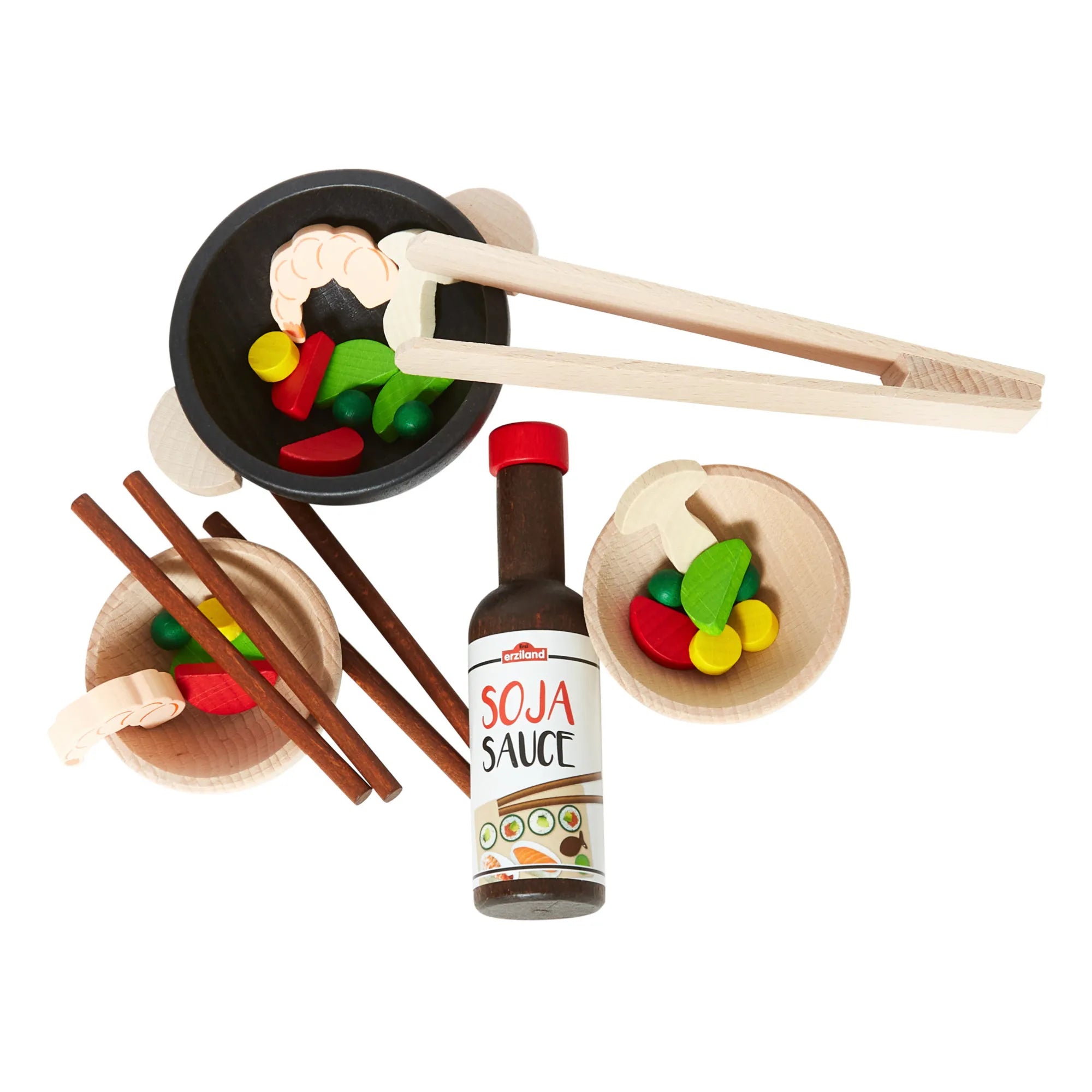 Erzi - Pfanne Braten Holzspielzeug Set