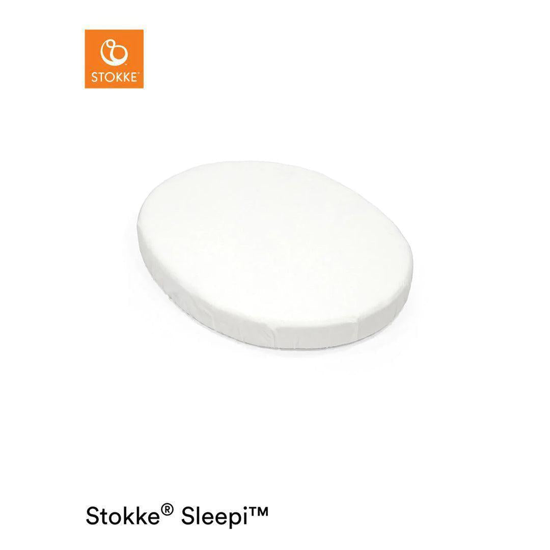 Stokke Sleepi Mini Fitted Sheet - White Ocs-Sheets-White Ocs- | Natural Baby Shower