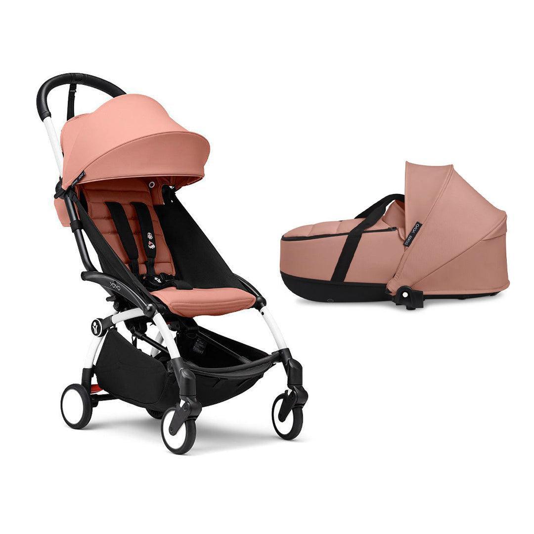 Stokke YOYO3 Newborn Shell to Toddler Bundle-Strollers-Ginger-White | Natural Baby Shower