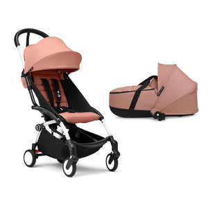 Stokke YOYO3 Newborn Shell to Toddler Bundle-Strollers-Ginger-White | Natural Baby Shower