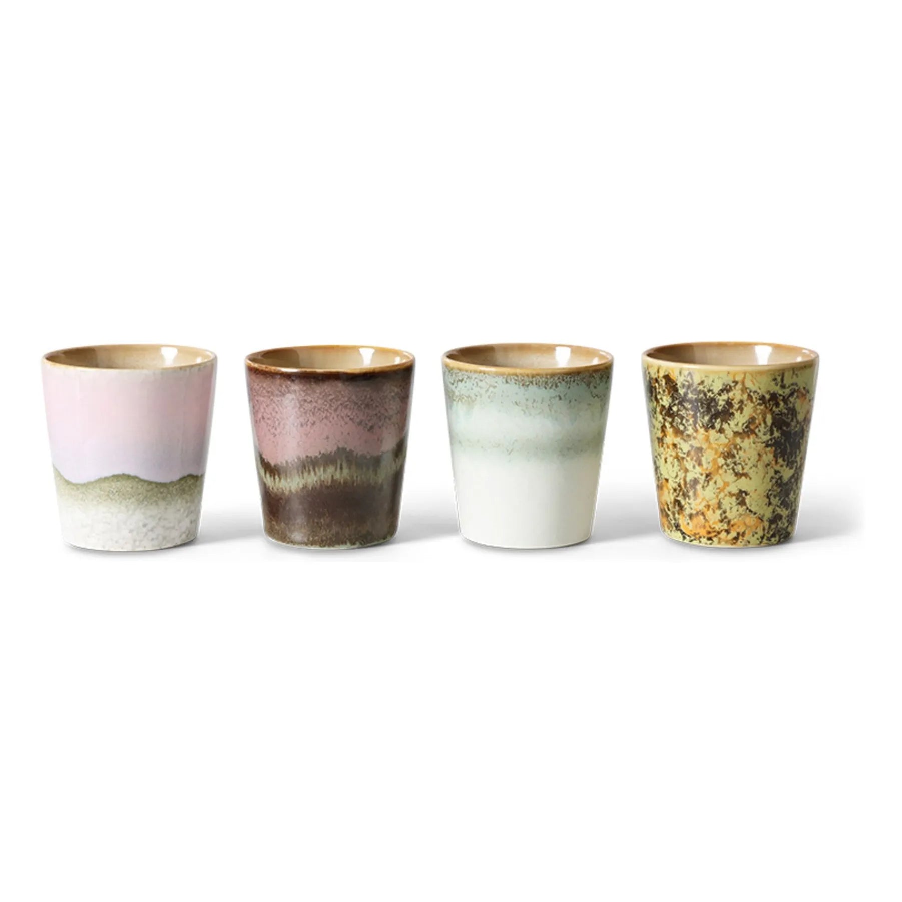 HKliving - Terrakotta Kaffeetassen - 4er Set | Rosa