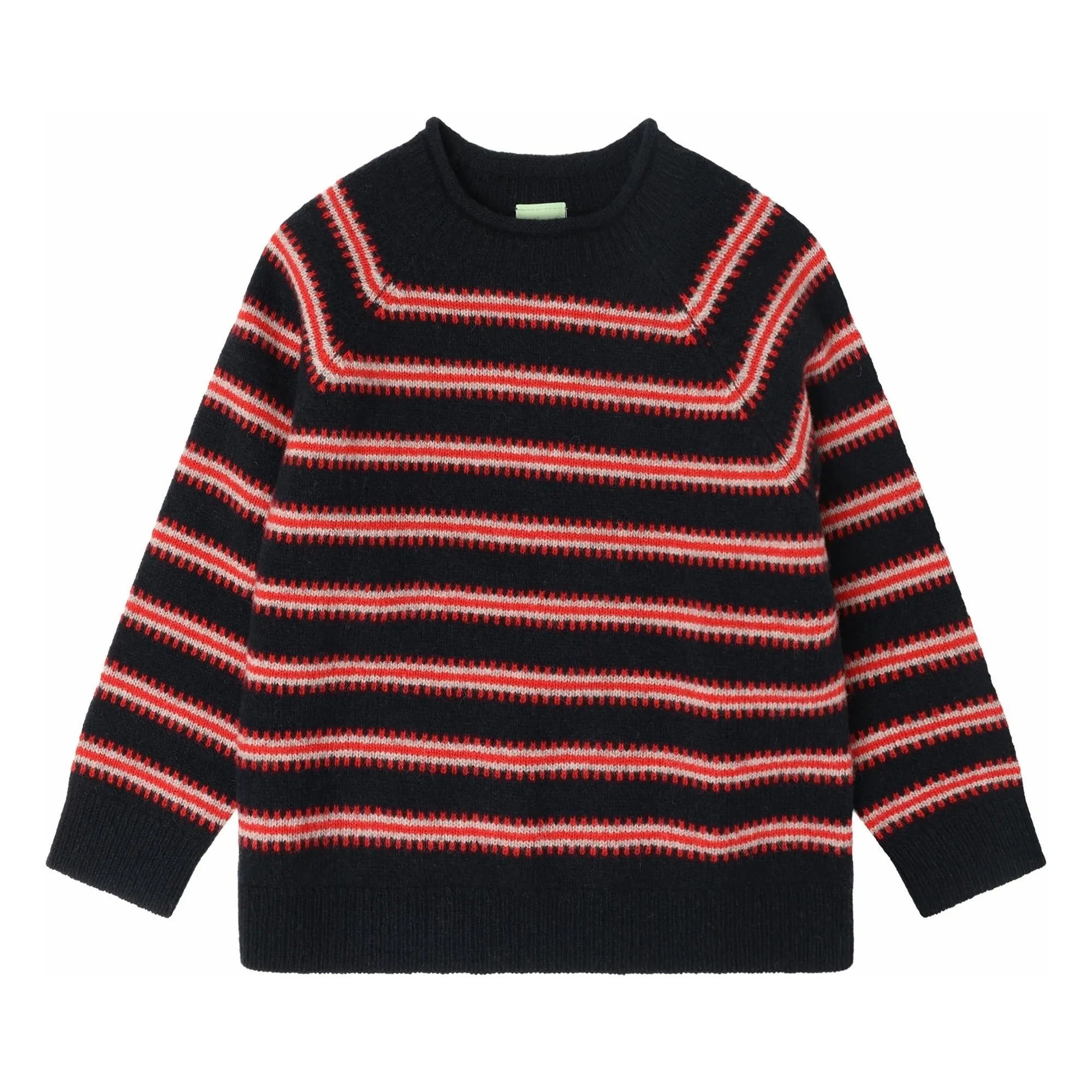 FUB - Gestreifter Lambswool Pullover | Marineblau