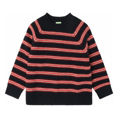 FUB - Gestreifter Lambswool Pullover | Marineblau