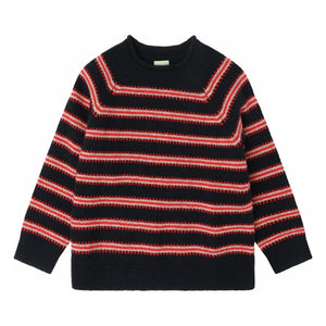 FUB - Gestreifter Lambswool Pullover | Marineblau