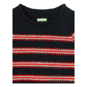 FUB - Gestreifter Lambswool Pullover | Marineblau