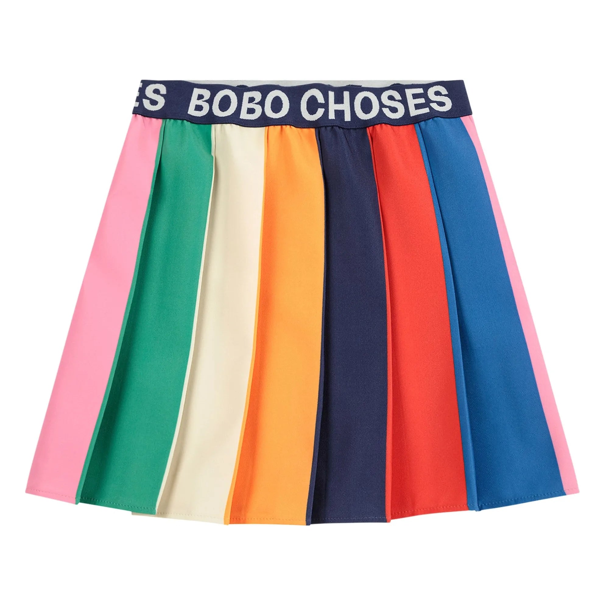 Bobo Choses – Gestreifter Faltenrock | Marineblau