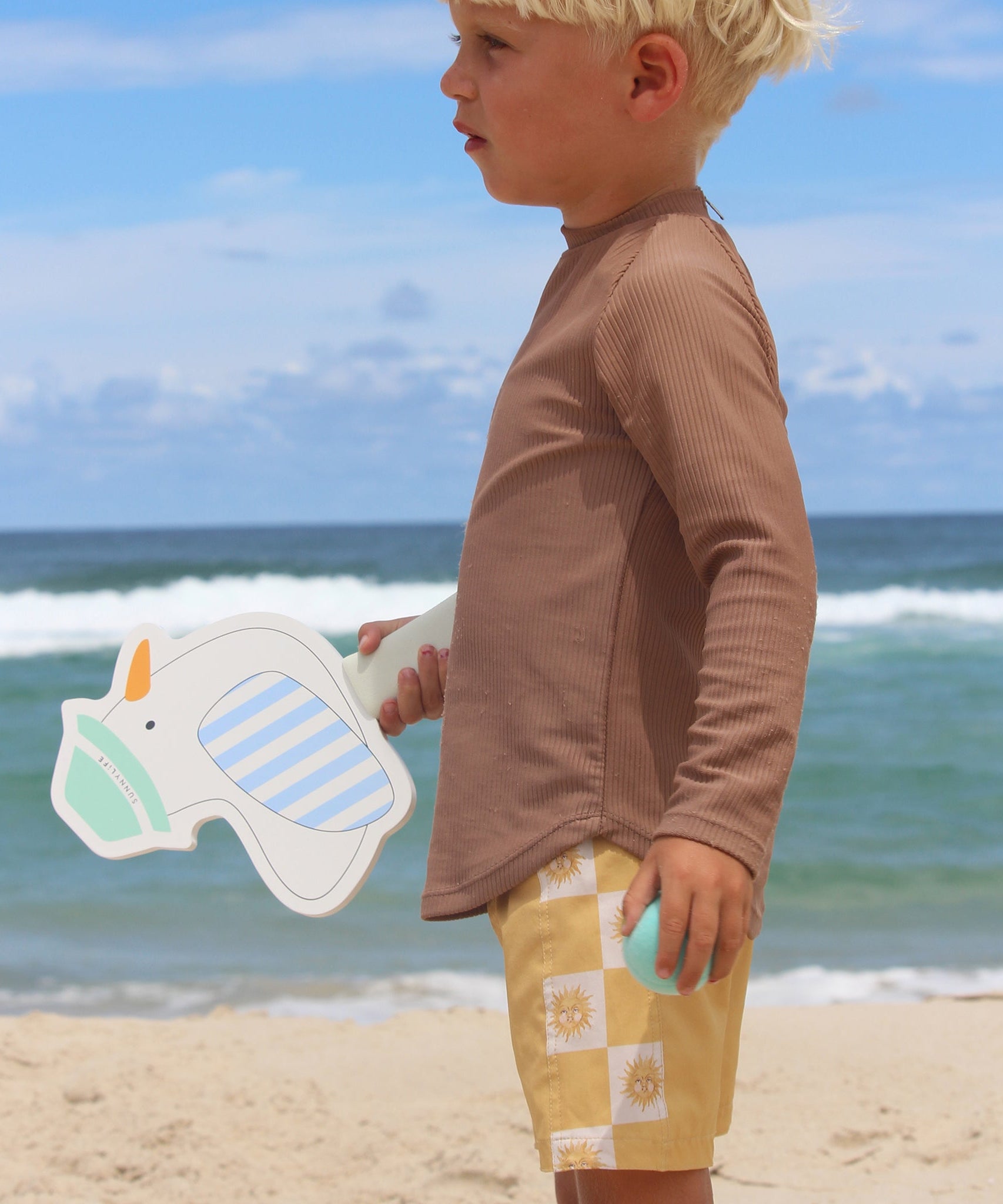 Sunnylife - Kinder Strand Klebe-Tennis-Schläger Set