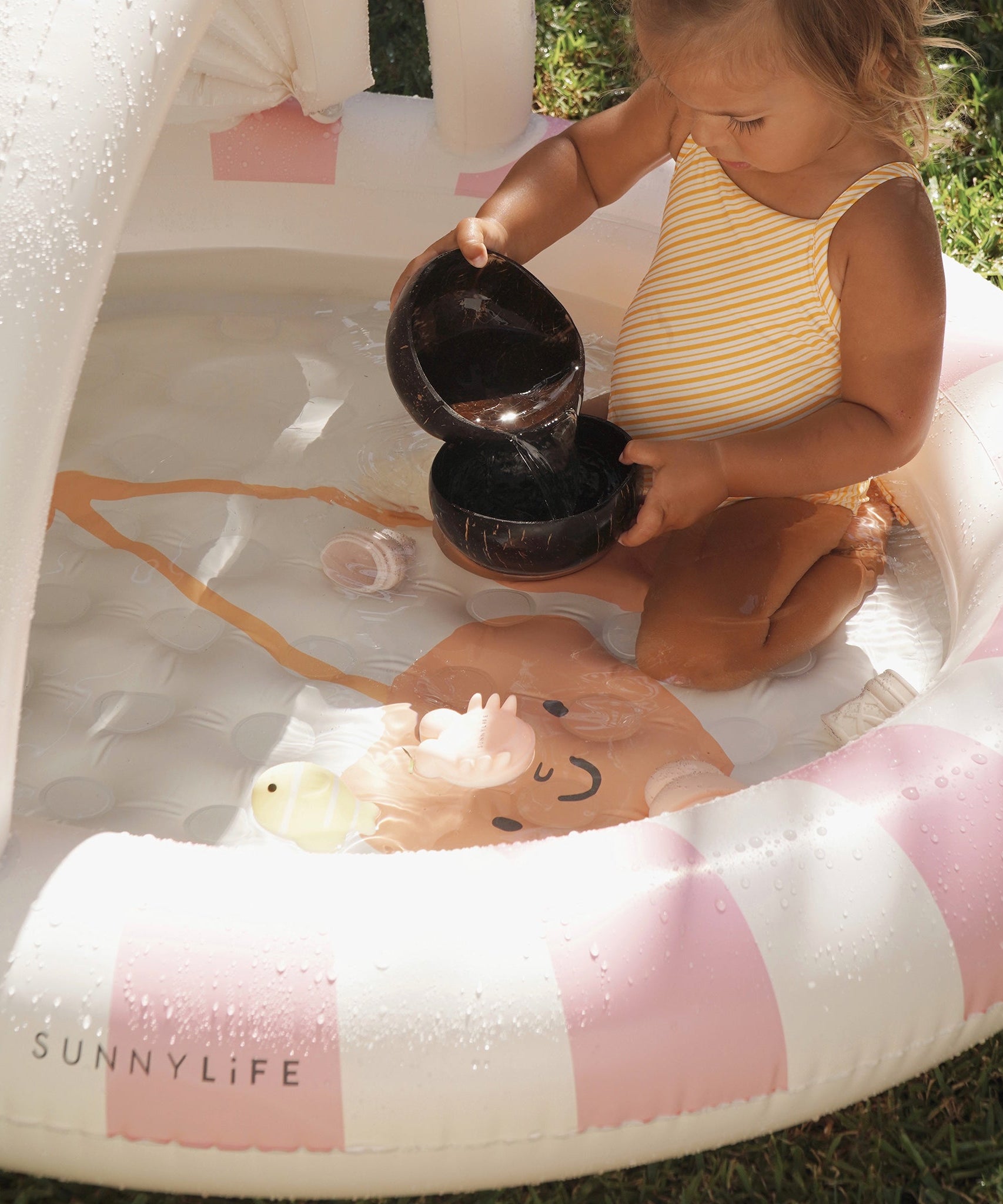 Sunnylife - Cotton Candy Kinderpool mit Sonnenschutz