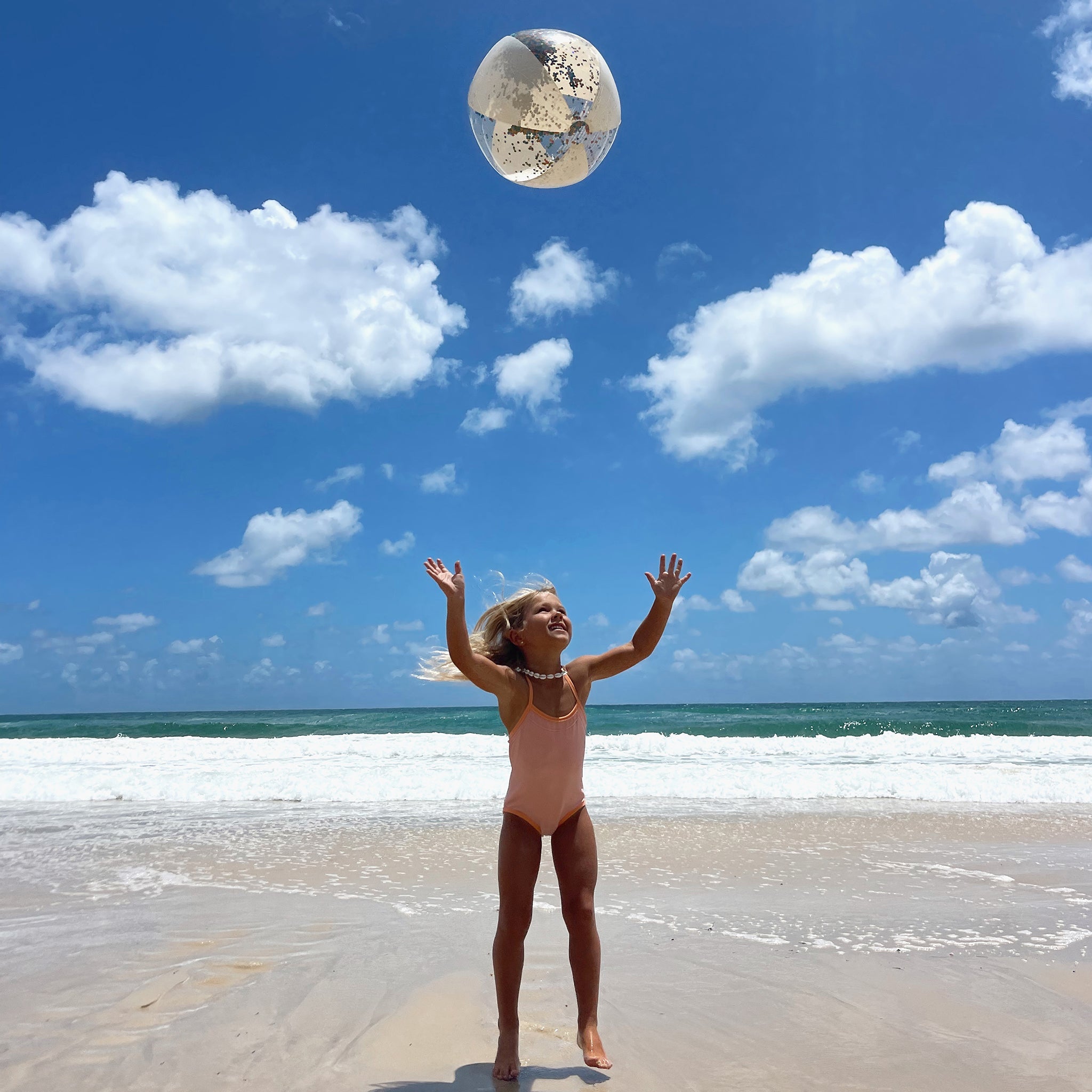 Sunnylife - Cotton Candy Aufblasbarer Glitzernder Strandball