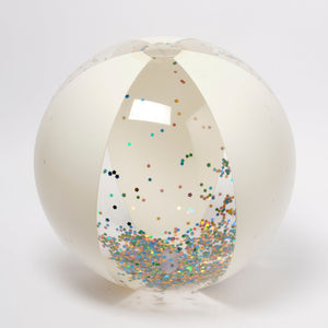 Sunnylife – Aufblasbarer Glitzer-Strandball „Cotton Candy“