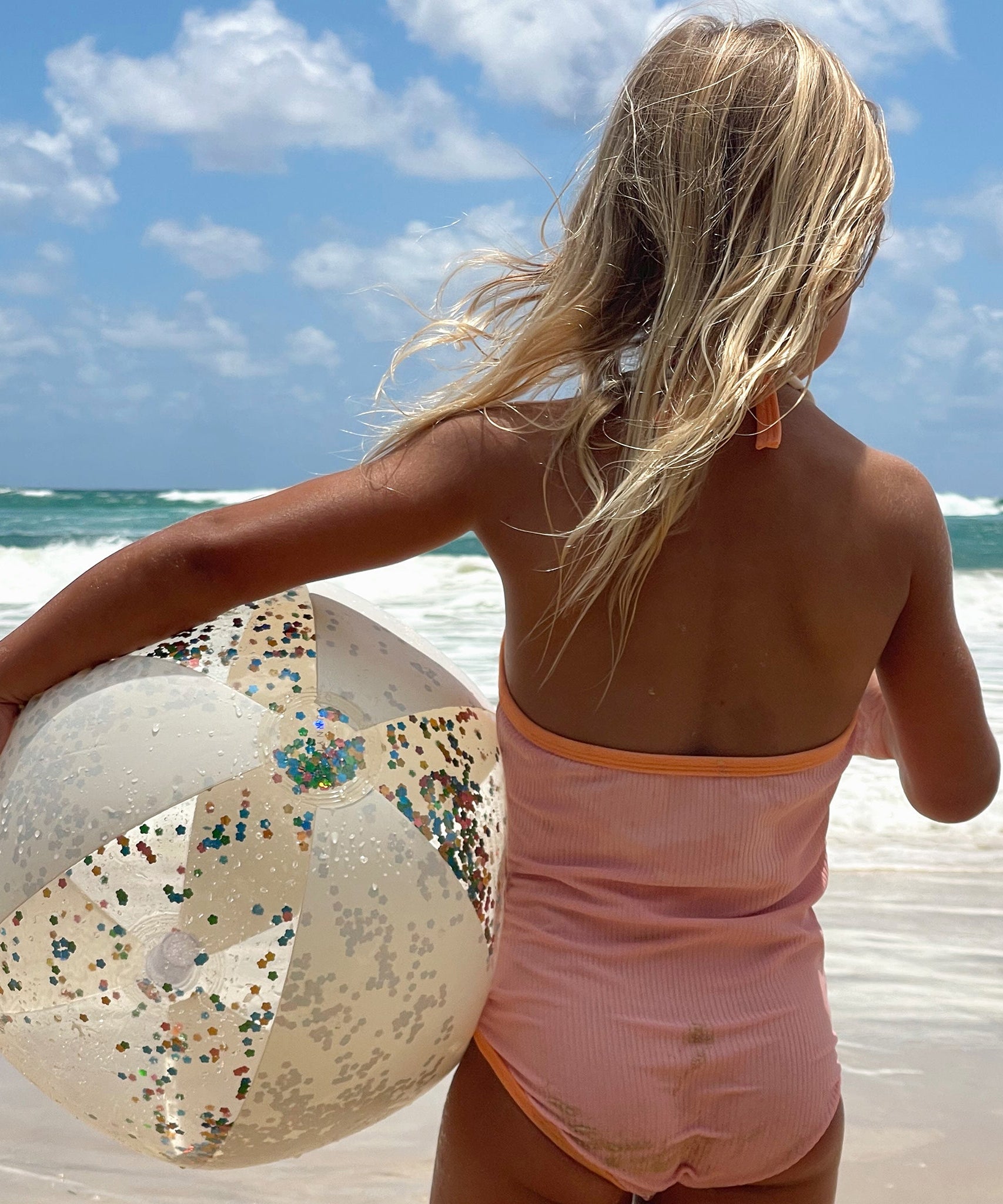 Sunnylife - Cotton Candy Aufblasbarer Glitzernder Strandball