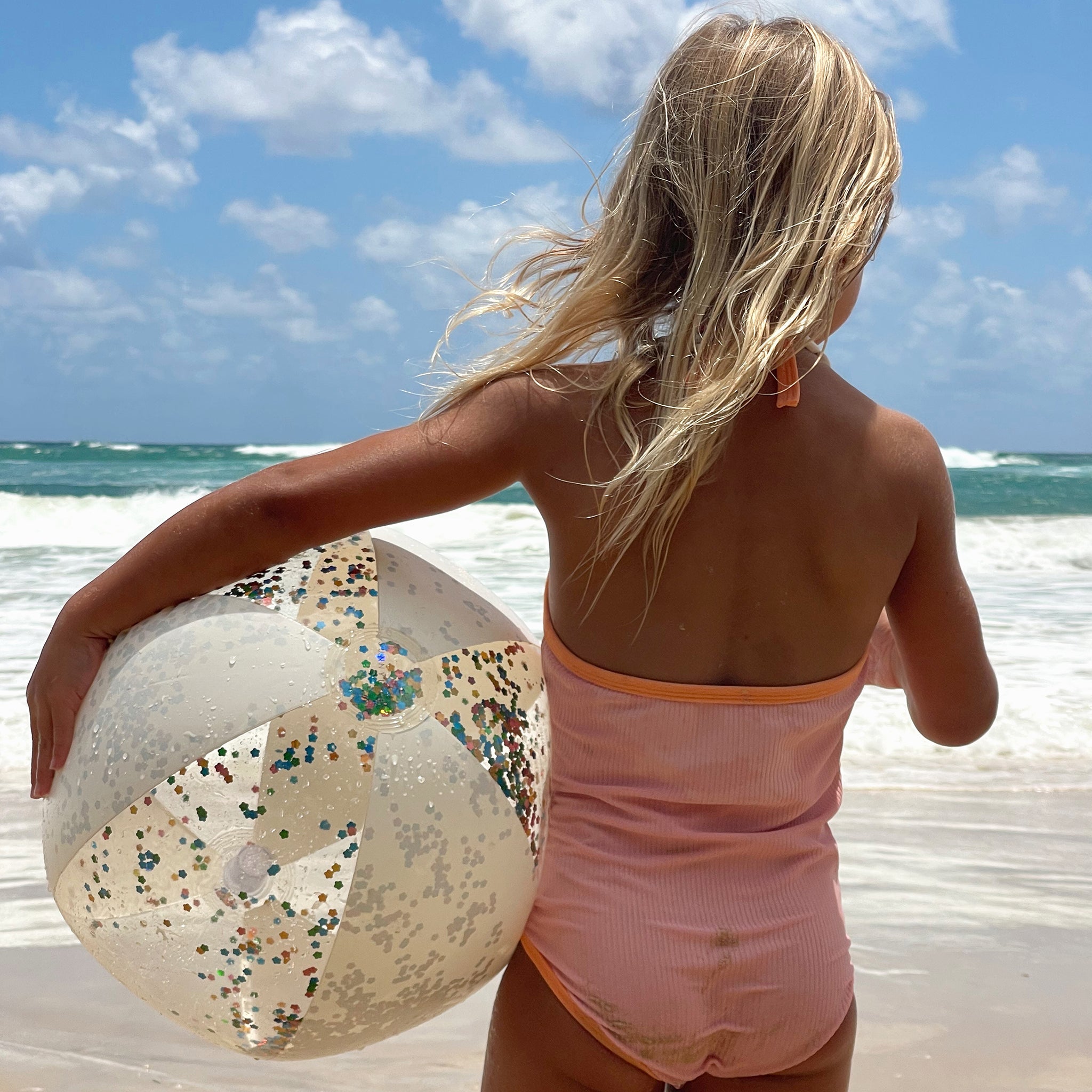 Sunnylife - Cotton Candy Aufblasbarer Glitzernder Strandball
